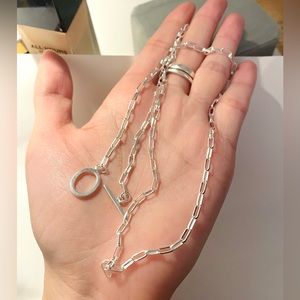 New Silver 925, 22 inches, with special claps